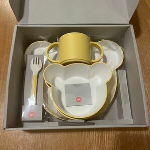 tak. KIDS DISH ギフトボックス ベア カトラリー イエロー