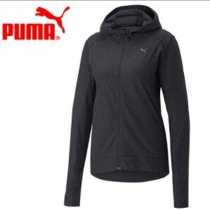 PUMA プーマ 超軽量 紫外線防止 トレーニング パーカー CLOUDSPUN ジャケットレディースLサイズ ブラック 