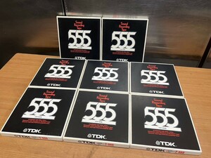 ○ (1) TDK オープンリールデッキ SOUND RECORDING TAPE LENGTH 555m T-555 8本まとめて 箱入 録音済 中古品 ③