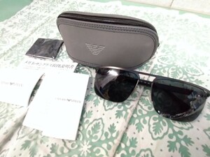 ● EMPORIO ARMANI/エンポリオアルマーニ サングラス EA2014 3003/87 56□16 135 3N サングラス メガネ ケース メガネ拭き セット 中古 ①