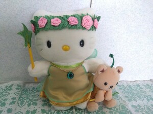 ● ハロー キティ Fairy Kitty フェアリー シリーズ コスチューム ぬいぐるみ ドール 森 妖精 天使 エンジェル 2000年 サンリオ 中古 ③