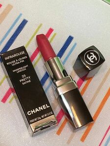 ◆ CHANEL 口紅 INFRAROUGE 23 PRETTY（satin）◆ 未使用（＊保管品）