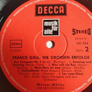 独期初期音源集!!!‘69独Decca原盤!!! France Gall『Die Grossen Erfolge』LP Jazz Chanson オルガンバー サバービアの画像4