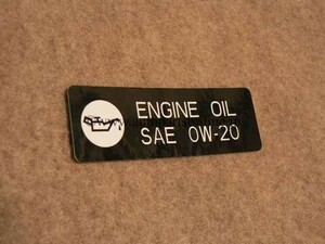 _ コーション ラベル ENGINE OIL SAE 0W-20 GENUINE PARTS トヨタ純正 部品 TOYOTA LEXUS レクサス decal sticker 通販 FF エンジン オイル