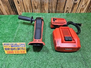 ◆中古/動作品◆ HILTI ヒルティ ディスクグラインダー AG125-A22 充電器バッテリー１個セット 【アクトツール久留米店】