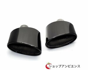 新入荷★ステレンス製　AUDI　A4　A5　 A6　A7　RS4　RS5　RS6　RS7　改装用マフラーカッター チタン黒　54㎜　2個セット　