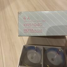 HOYA フルーツセット クリスタルガラス CORDIAL Glass 蘭 洋食器 ホヤ 保管品 未使用品 金縁 フォーク 花 10点 H_画像6