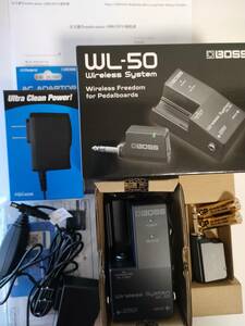 【美品／別売り純正アダプタ付き／保証あり】 BOSS WL-50 ワイヤレスシステム ＆ 純正アダプタ BOSS PSA-100S 2点 セット Wireless System