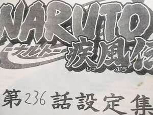 NARUTO疾風伝 236話 設定資料集 アニメ ナルト