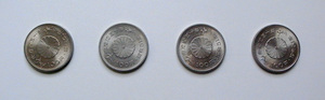 日本 記念コイン 昭和51年 1976年★天皇在位50年★100円硬貨４枚