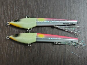 【③ 中古品 2個セット 130g】 ジャッカル アンチョビミサイル ターボ JACKALL ANCHOVY MISSILE TUROB # タチウオ テンヤ 根魚 タラ 青物