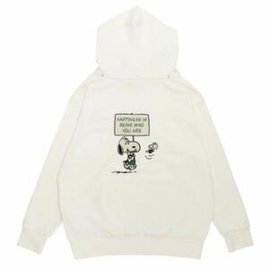 【超希少品・入手困難】STARBUCKS スターバックス　スタバ　SNOOPY スヌーピー　PEANUTS ピーナッツ コラボ　パーカー　S-M オフホワイト