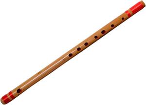 赤巻 山本竹細工屋 竹製篠笛 7穴 八本調子 伝統的な楽器 竹笛横笛(赤紐巻き)