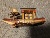 日本ライン下りの置物 郷土玩具 レア 古風 土産 骨董 アンティーク 木工_画像1