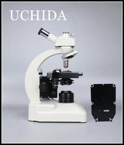 【美】ZA905 日本製 ウチダ 【UCHIDA】 東京 顕微鏡／共箱付 状態未確認 未使用近い美品！zn