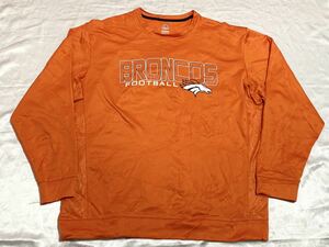 [ free shipping price cut negotiations welcome ] majestic NFL Denver Bronco s long sleeve T shirt 2XL orange old clothes USA american football jersey America wear 