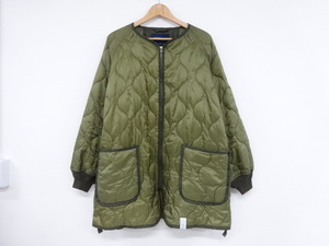 美品 17AW DESCENDANT ディセンダント PUFF QUILTING LINER JACKET ライナー キルティング ジャケット 2 カーキ 