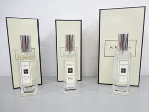 3点セット まとめて Jo MALONE LONDON ジョーマローン イングリッシュ ペアー フリージア ピオニー ブラッシュ スエード 他 コロン 30ml