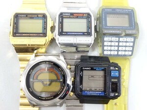 ジャンク 5点セット まとめて CASIO カシオ パルスチェック JP-100W COGNIT SCHEMA DBC-63 GPX-2100 データバンク 他 腕時計