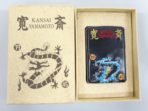 新品 未使用品 ZIPPO ジッポ KANSAI YAMAMOTO 山本寛斎 龍 1945 竜 KS-1600K 革張り ドラゴン スカジャン風 黒 ブラック ライター USA