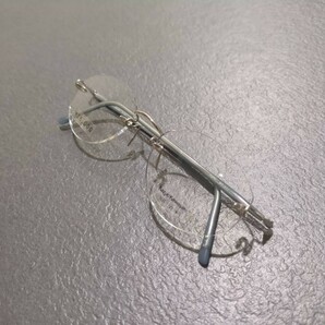 kazuo kawasaki メガネ 眼鏡 デッドストック フレーム NH 50 ネイビー グレー カズオ カワサキ の画像2