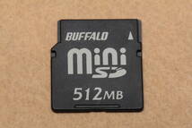 512MB miniSDカード　BUFFALO_画像1