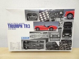 A02357★【未組立】グンゼ産業 1/24 TRIUMPH トライアンフ TR3 ハイテックモデル プラモデル / オマケ付き 初版 希少 車 玩具 当時物