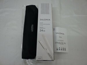 SALONIA サロニア ストレートアイロン 家庭用 SL-004S 海外対応 24mm ホワイト 未使用品 231128