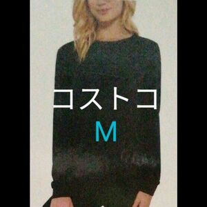 matty m レディース　柔らかく伸びるストレッチ素材カットソー　デニムカラー　紺　S M　コストコ 12