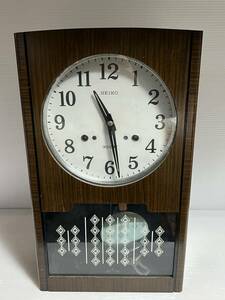 ジャンク 文句言わないでください。 SEIKO セイコー １ヶ月巻掛時計 巻掛時計 壁掛け 掛け時計 30DAY 手巻き ４P 408 B AMTB 木製 JAPAN