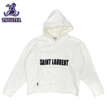 ★大幅値下げ★SAINTLAURENT サンローラン　フーディーパーカー　729852Y 27GX 9744 フリース　白　メンズ　M　中古B【辻屋質店A1957】_画像1