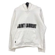 ★大幅値下げ★SAINTLAURENT サンローラン　フーディーパーカー　729852Y 27GX 9744 フリース　白　メンズ　M　中古B【辻屋質店A1957】_画像3