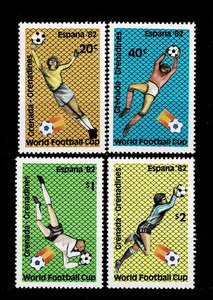 グレナディーン 1981年 サッカーW杯切手セット