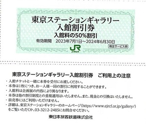  Tokyo station guarantee Lee go in pavilion discount ticket (50%)4 sheets set ~9 collection till 6 until the end of the month valid JR East Japan stockholder complimentary ticket .... 100 . Edo Tokyo museum collection 