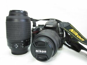 （中古）Nikon ニコン D5000 デジタル一眼レフカメラ ダブルズームキット 箱なし 動作OK 付属品一部あり（柏）