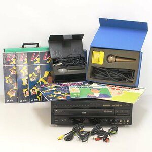 《中古》パイオニア DVD/LDプレーヤー DVL-K88 2004年製 マイク2本＋LD7枚セット 本体動作確認済 カラオケ（西）