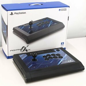 《中古》HORI ファイティングスティックα SPF-013 PS5・PS4・PC使用可能 通電確認のみ 若干キズ・汚れあり 内部にホコリ（西）