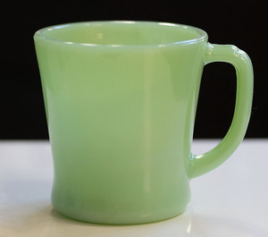 美品！ 1950年代 ファイヤーキング マグ ジェダイ Ｄハンドル 耐熱 ミルクガラス コーヒー ビンテージ アンティーク アメリカ