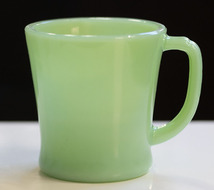 1950年代 ファイヤーキング マグ ジェダイ Ｄハンドル 耐熱 ミルクガラス コーヒー ビンテージ アンティーク アメリカ_画像1