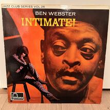 オランダモノ　Ben webster INTIMATAE! LP レコード　ベンウェブスター　mono jazz club series fontana_画像1