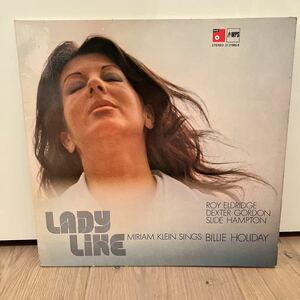 ドイツオリジナル　Miriam Klein sings billie holiday LP レコード　LADY LIKE MPS ミリアムクライン　ビリーホリデイ