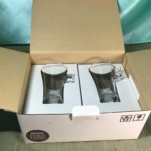 [ unused ]nes Cafe Dolce Gusto collection glass ( capacity 315ml) 2 piece set latemaki art glass 
