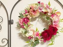 Handmade◆ハンドメイド◆リース◆original wreath◆壁飾り◆壁掛け◆ドアリース◆柔らかな春待ちリース◆28㎝＊＊＊_画像5