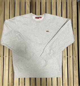 19fw L supreme small box crewneck ash grey シュプリーム スモールボックス クルーネック アッシュグレー トレーナー スウェット ラージ