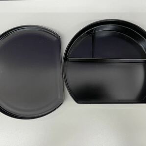 半月弁当箱 菓子器 重箱 プラスチック容器 2個セットの画像6