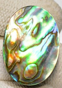 ★アバロンシェル　Abalone　Shell Cavochon.. Oval 26x18x6mm...27Cts　　H7591