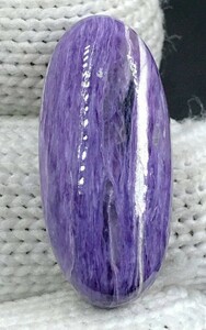 ★チャロアイト　Charoite Cabochon　25x12x8 mm...19 Cts　　K2585