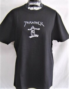 THRASHER スラッシャー GONZ ART ゴンズ アート Tシャツ 半袖 ロゴ バックプリント 黒 XXL TH8128 メンズ レディース