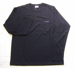 Columbia コロンビア ヤングストリート ワンポイント ポケット ロングスリーブ Tシャツ OMNI-SHADE 長袖 黒 XL XE8889 メンズ