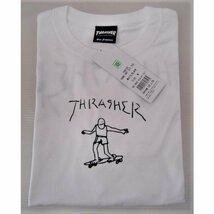 THRASHER スラッシャー GONZ ART ゴンズ アート Tシャツ 半袖 ロゴ バックプリント 白 L TH8128 メンズ レディース_画像2